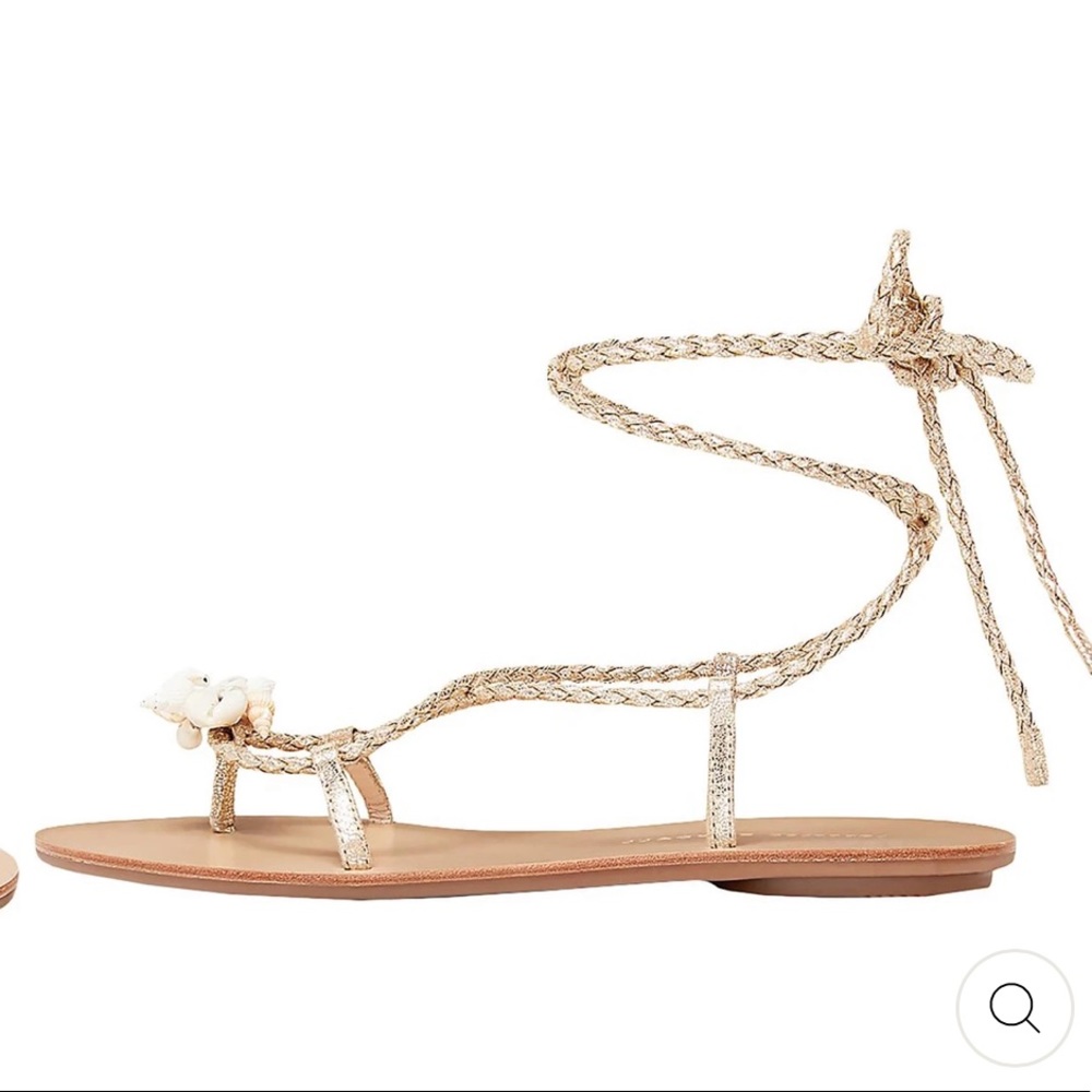 Loeffler Randall SHELLY LEATHER SANDALS nwt 7